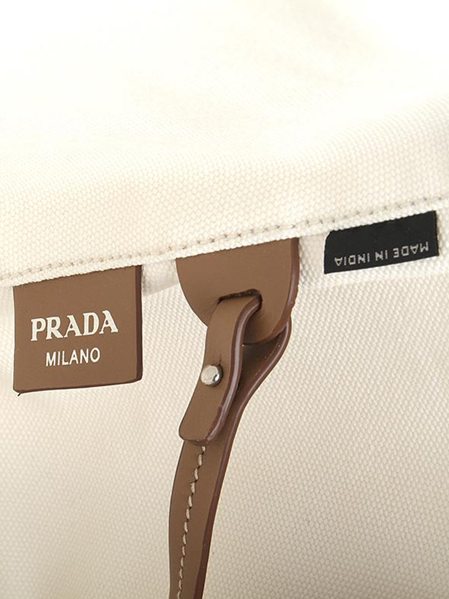 Prada 2010s White Rare Rounded Denim Tote