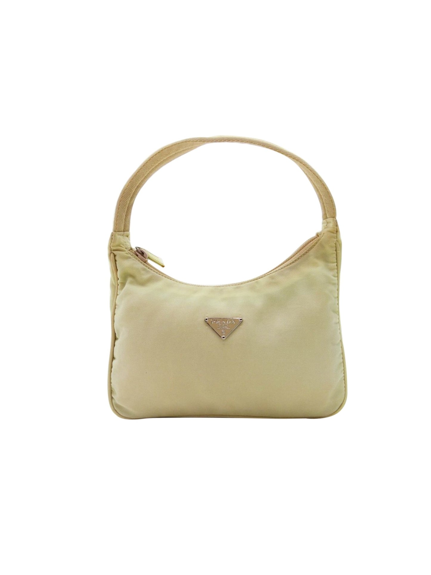 Prada 2000s Beige Small Tessuto Nylon Handbag