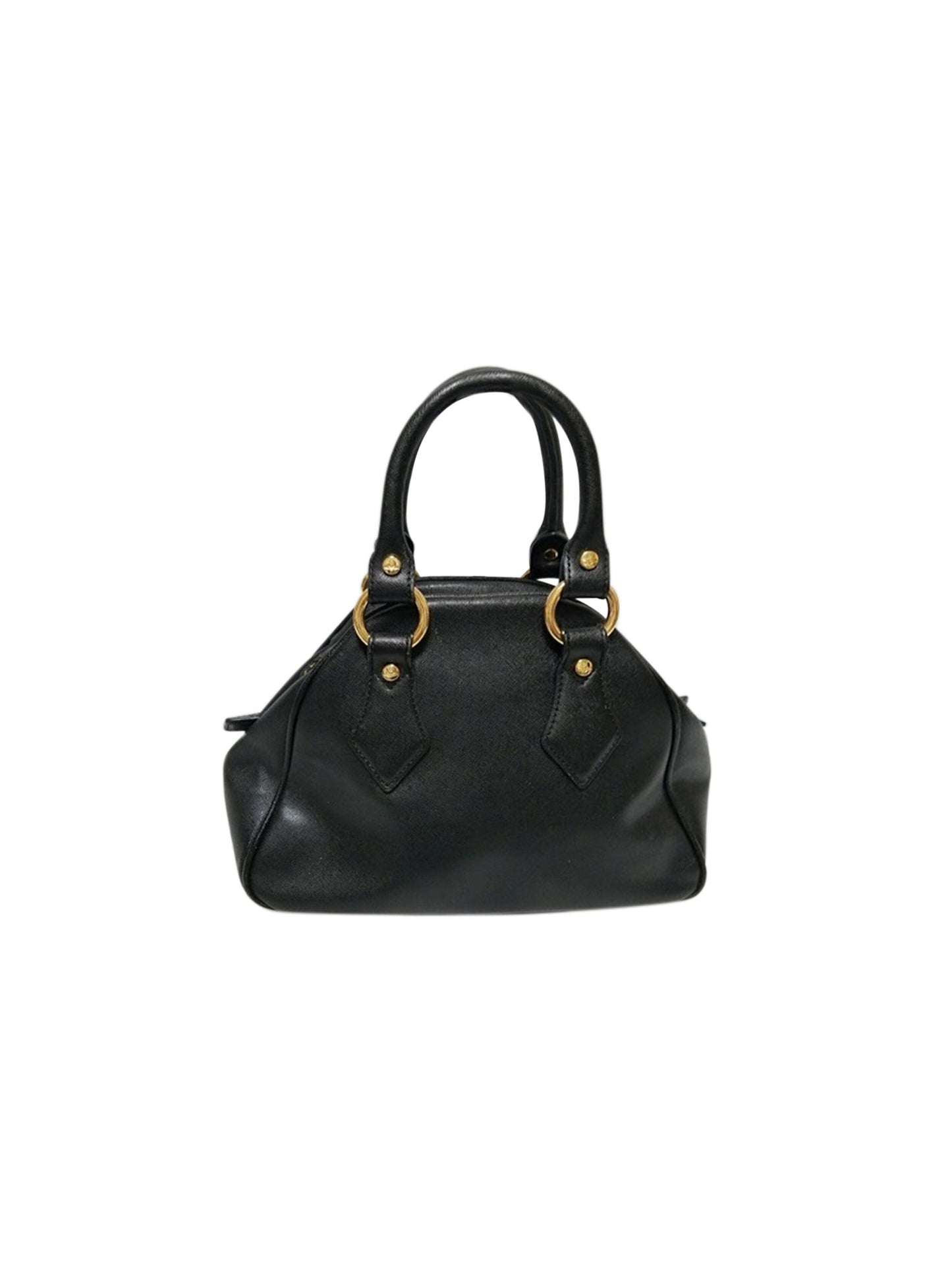 Vivienne Westwood 2000s Gold and Black Leather Bag