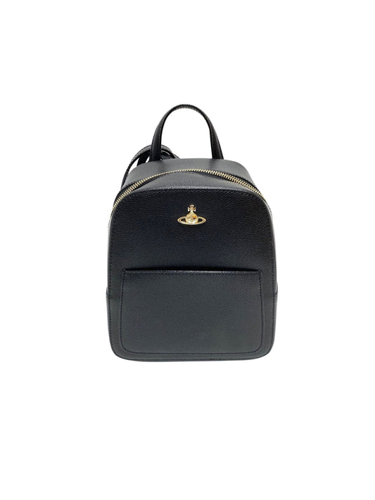 Vivienne Westwood 2000s Black Small Leather Backpack