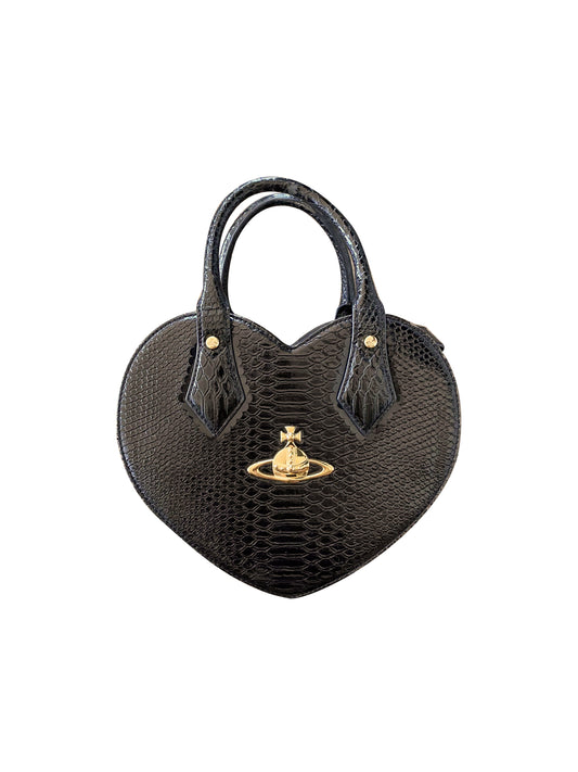 Vivienne Westwood 2000s Python Heart Leather Bag