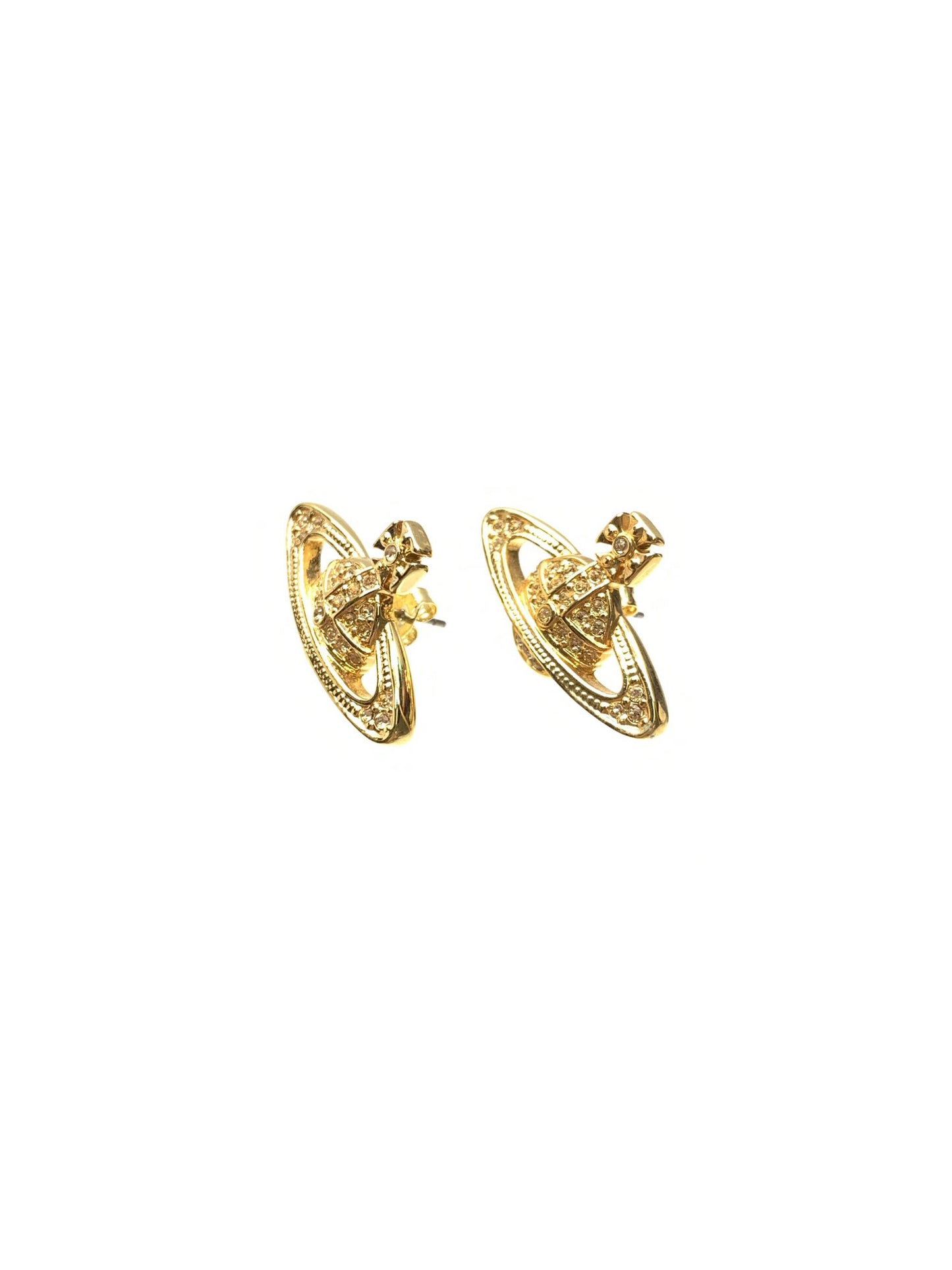 Vivienne Westwood 2000s Gold Orb Earrings