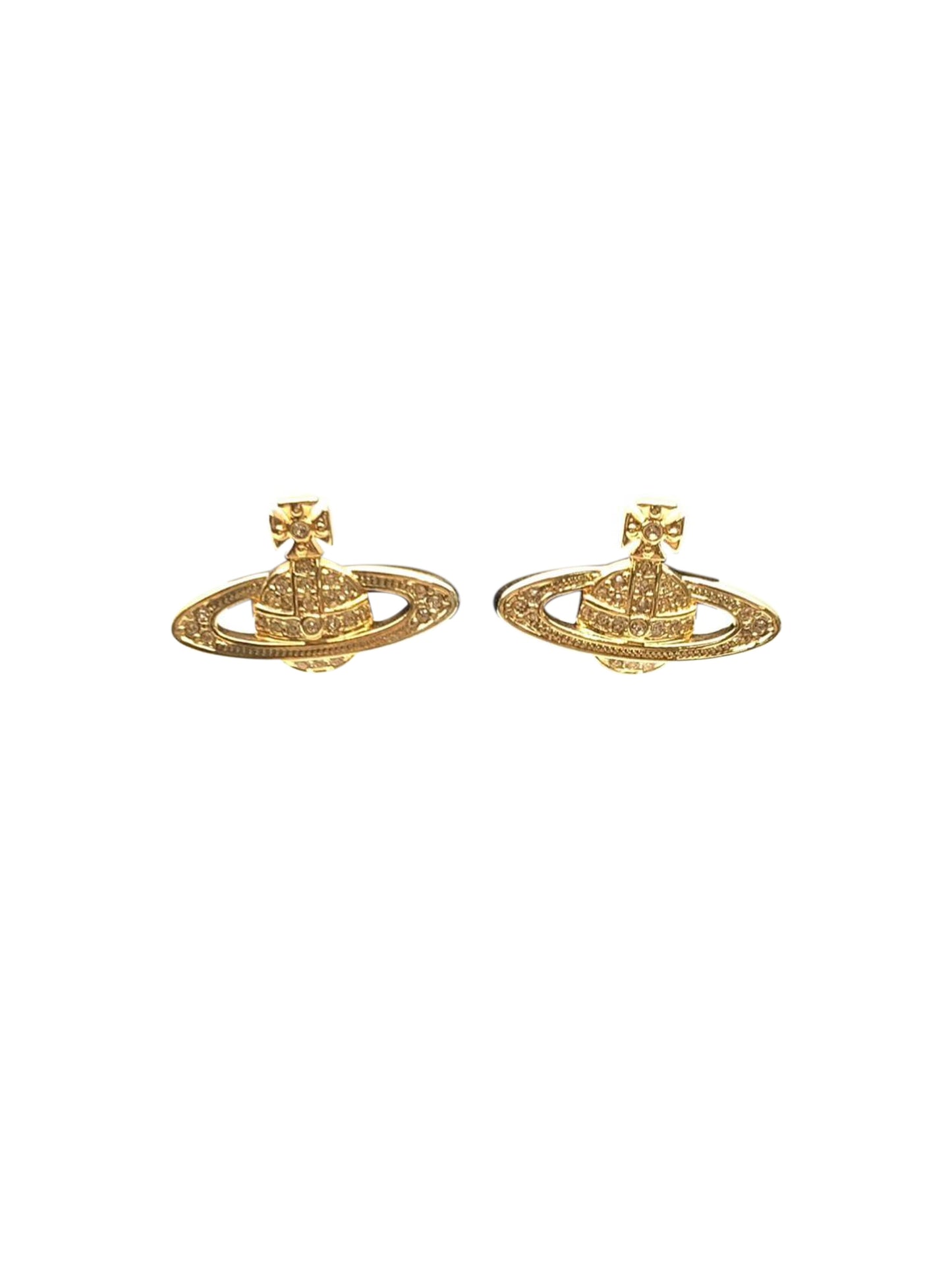 Vivienne Westwood 2000s Gold Orb Earrings