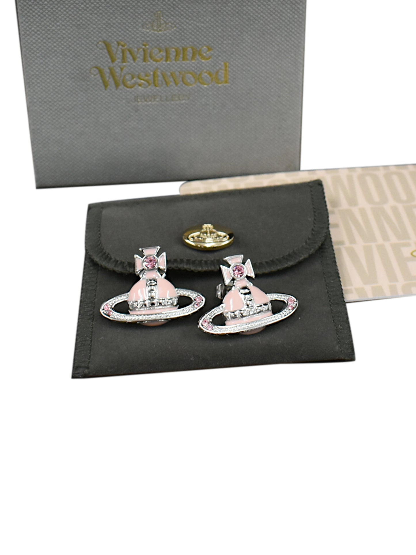 Vivienne Westwood 2000s Pink Orb Earrings