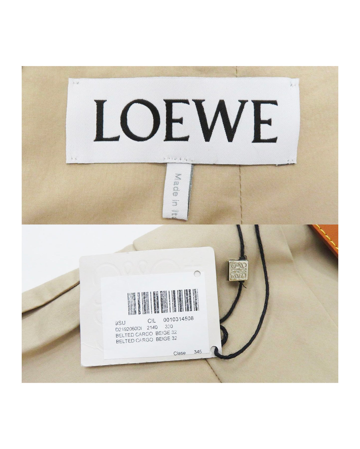 Loewe 2019 Belted Beige Cargo Pants