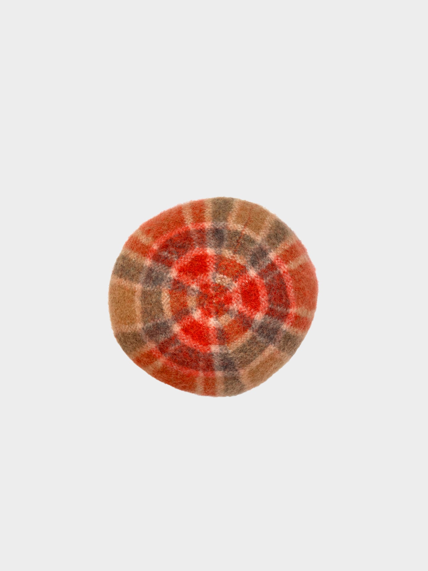 Vivienne Westwood 2000s Orange Plaid Alpaca Beret