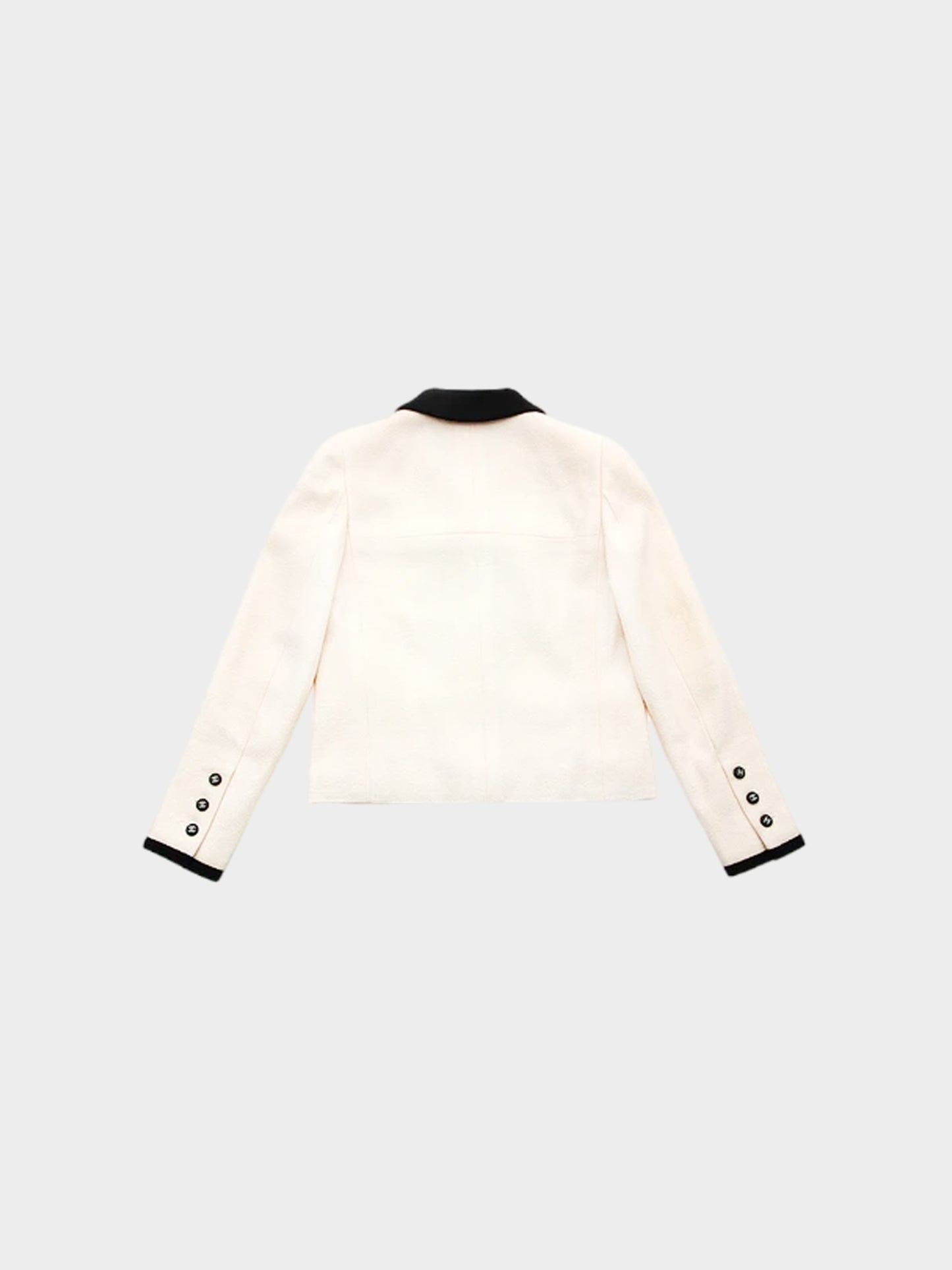 Chanel 1997 Tweed Bicolor Jacket Beige