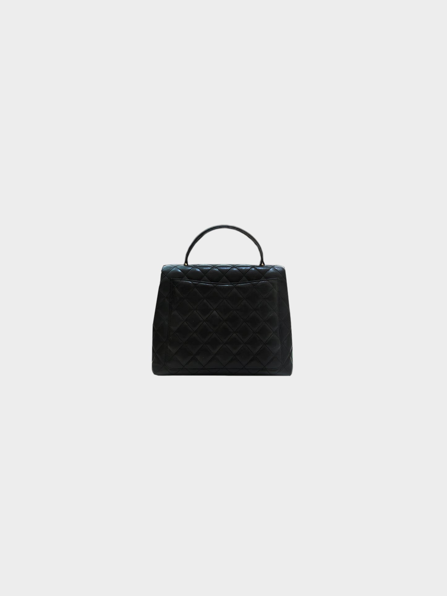 Chanel 1997 Quilted Trapeze Handbag Black