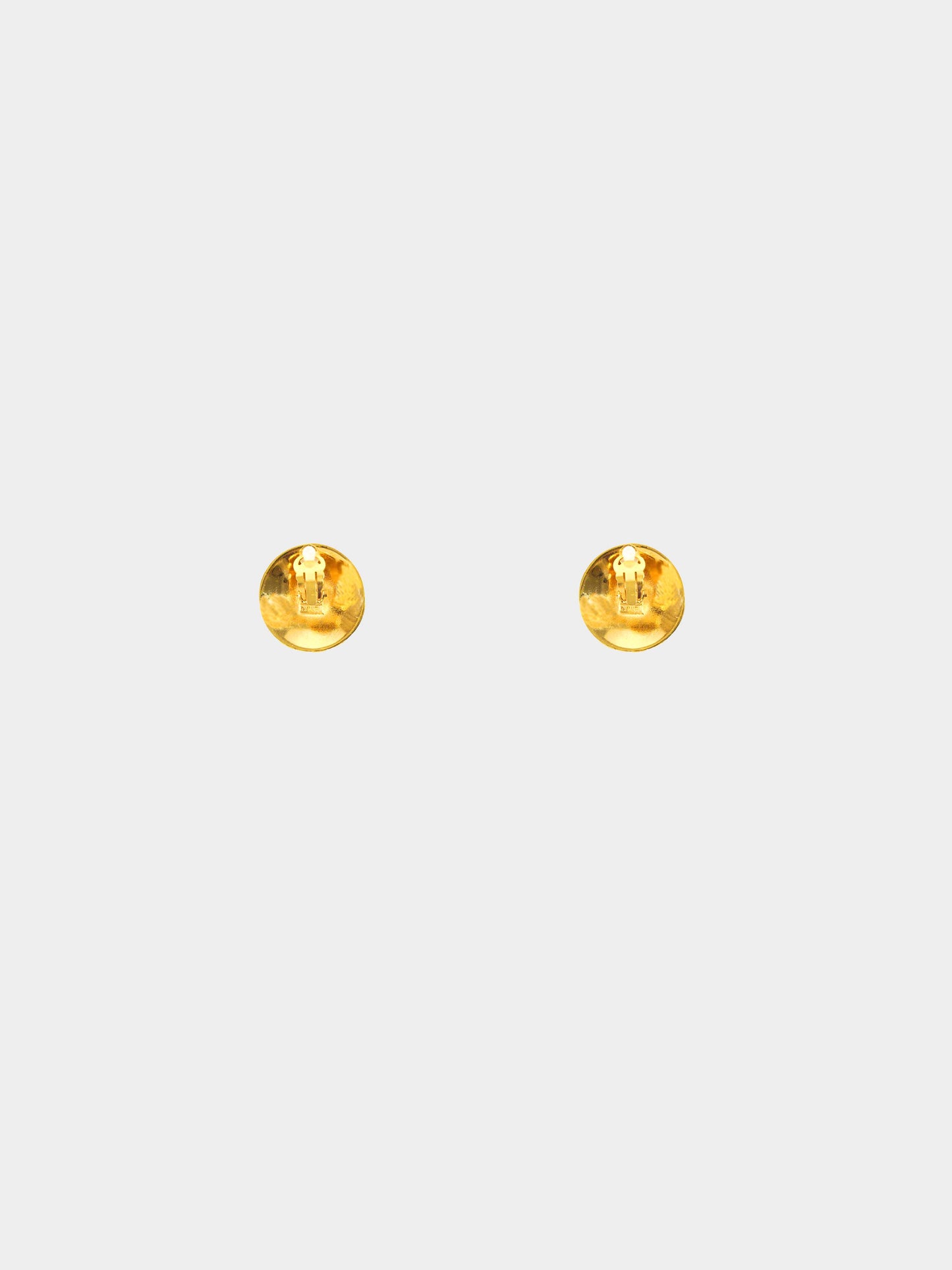 Chanel 1990s Red Patterned Logo Earrings