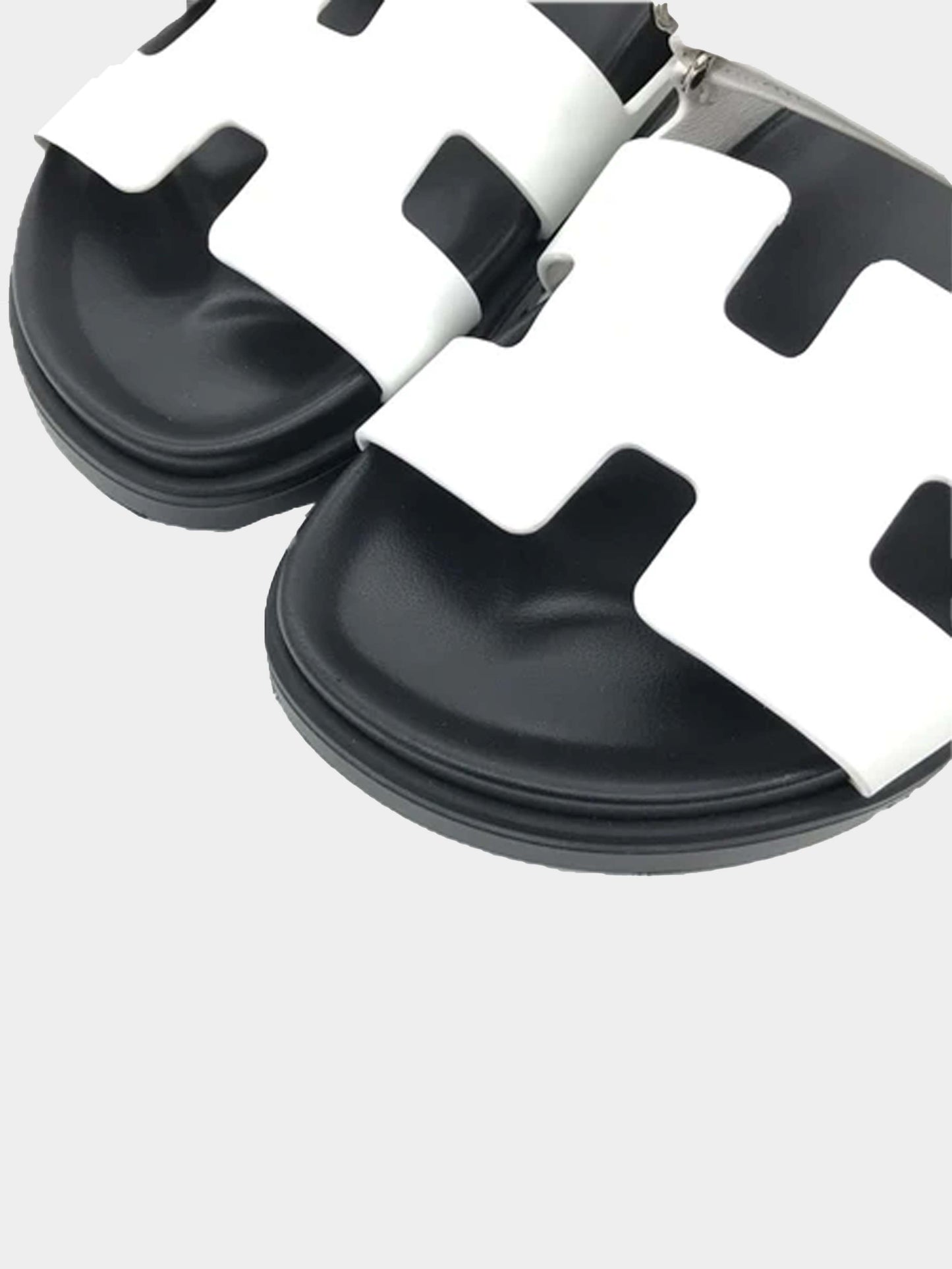 Hermes Cipre Sandals Leather White