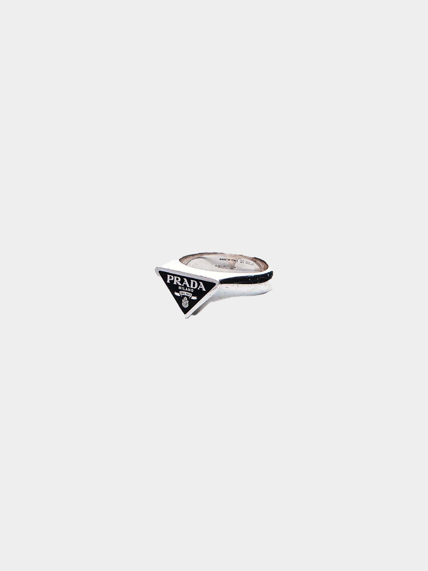 Prada 2010s Triangle Logo Ring