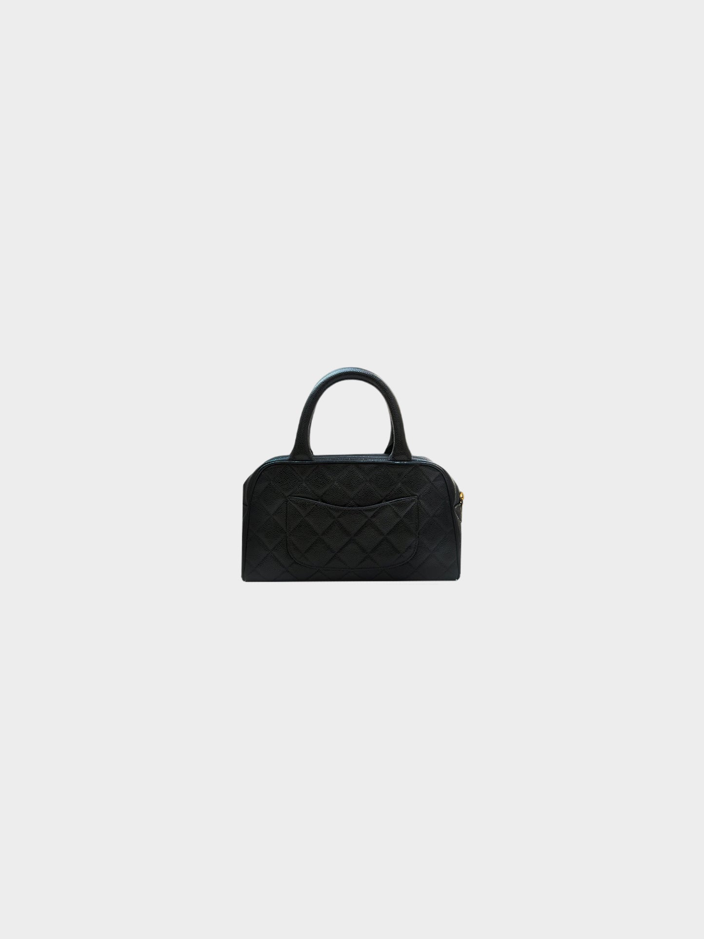 Chanel 2004 Quilted Skin Handbag Black