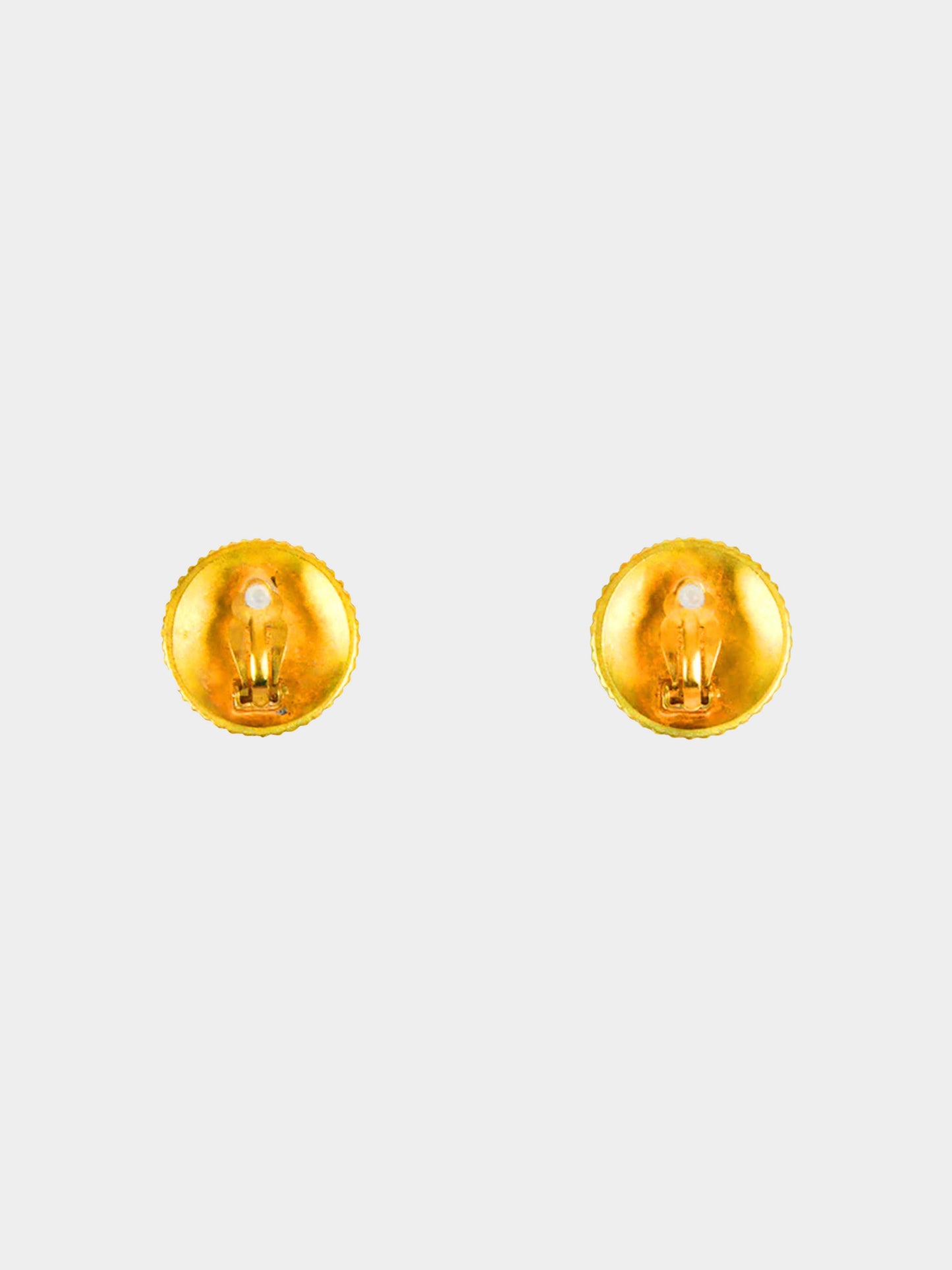 Chanel 1994 Gold Button Earrings