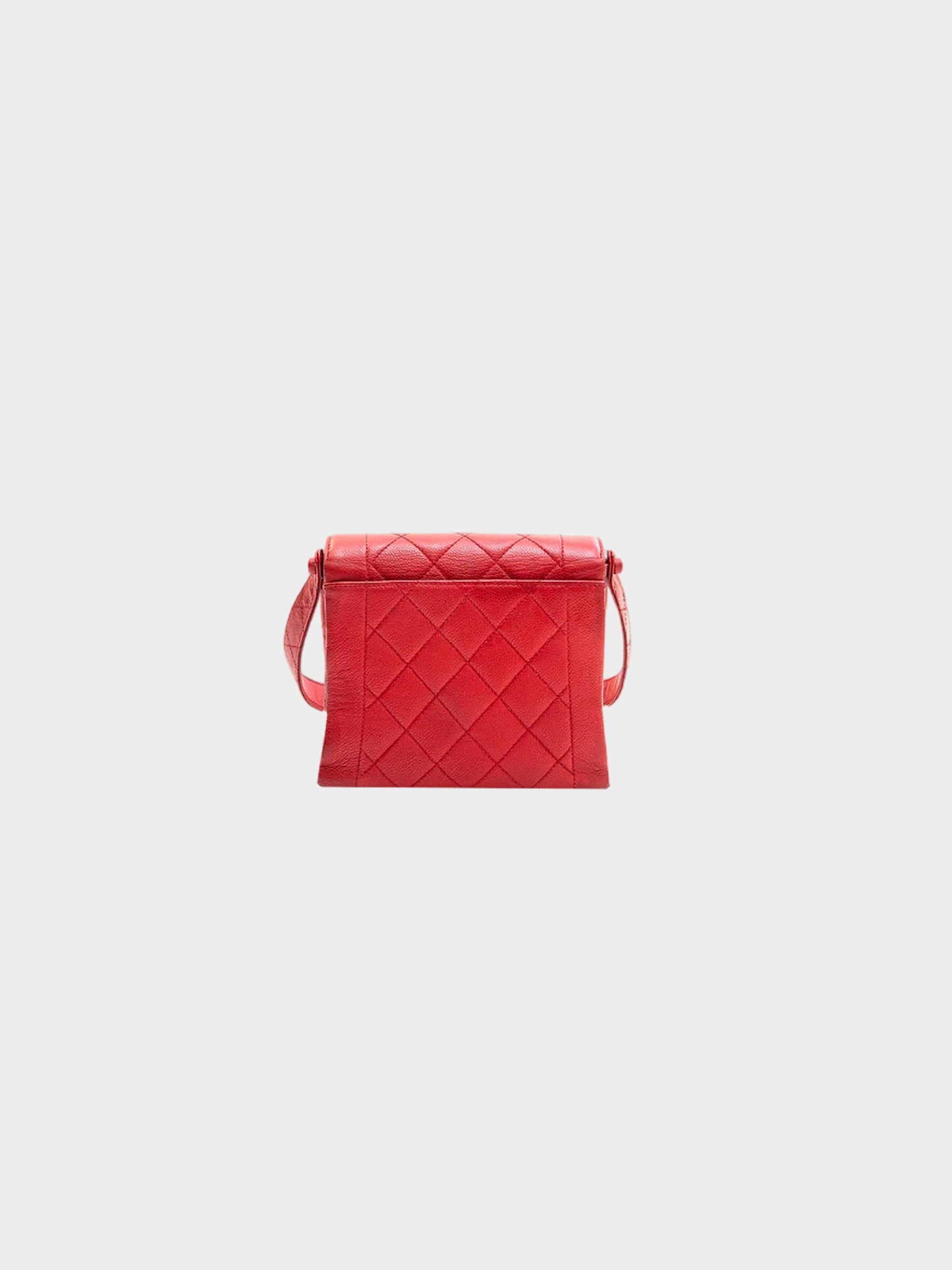 Chanel 1996-1997 Square Red Messenger Bag