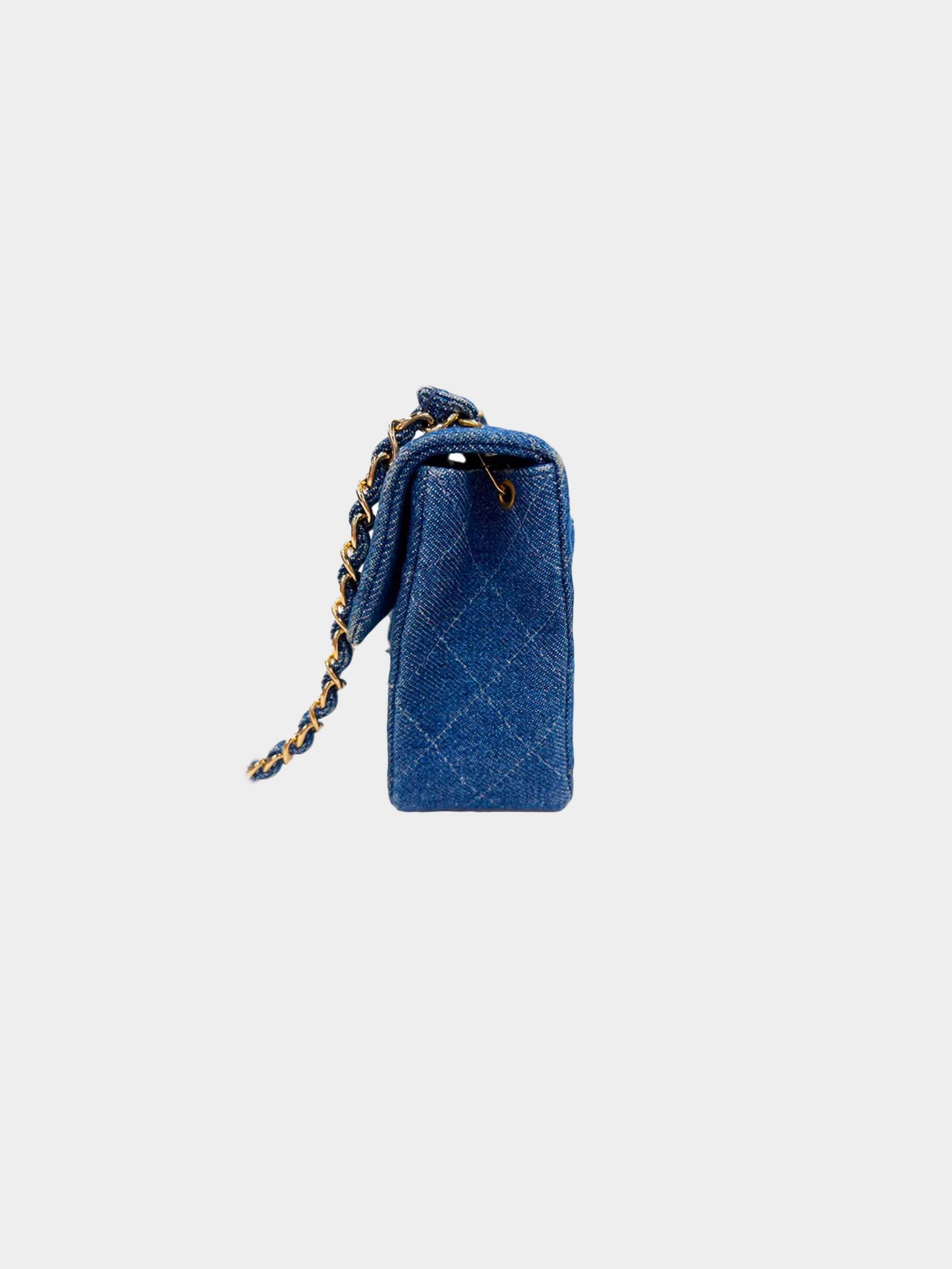 Chanel 1998 Denim Mini Matelasse Shoulder Bag