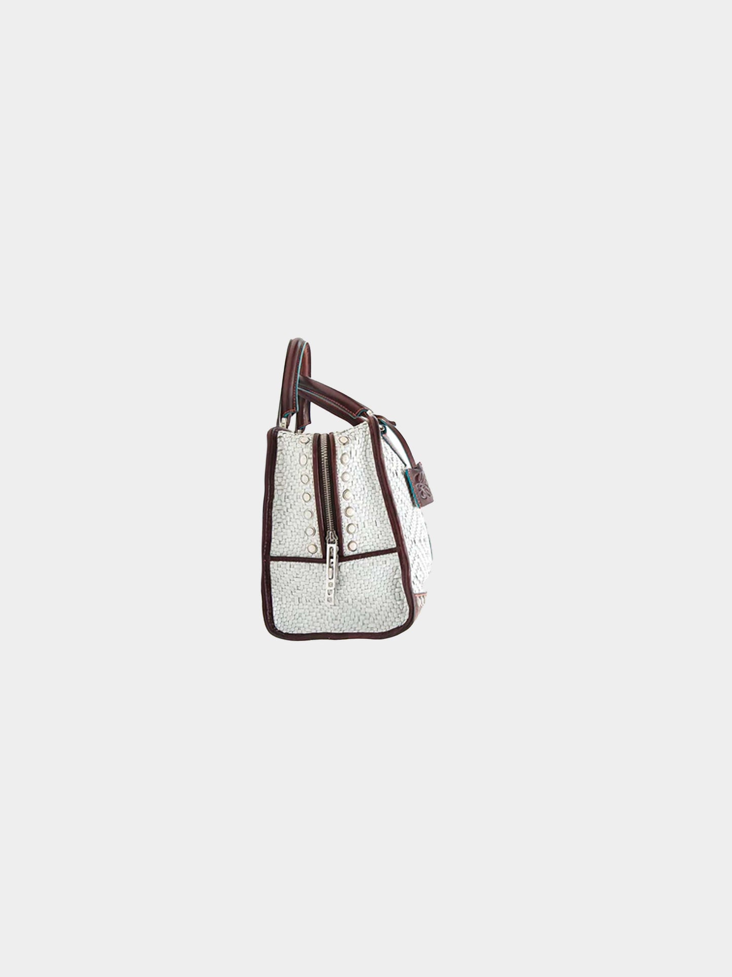 Loewe 2000s White Leather Amazona Handbag