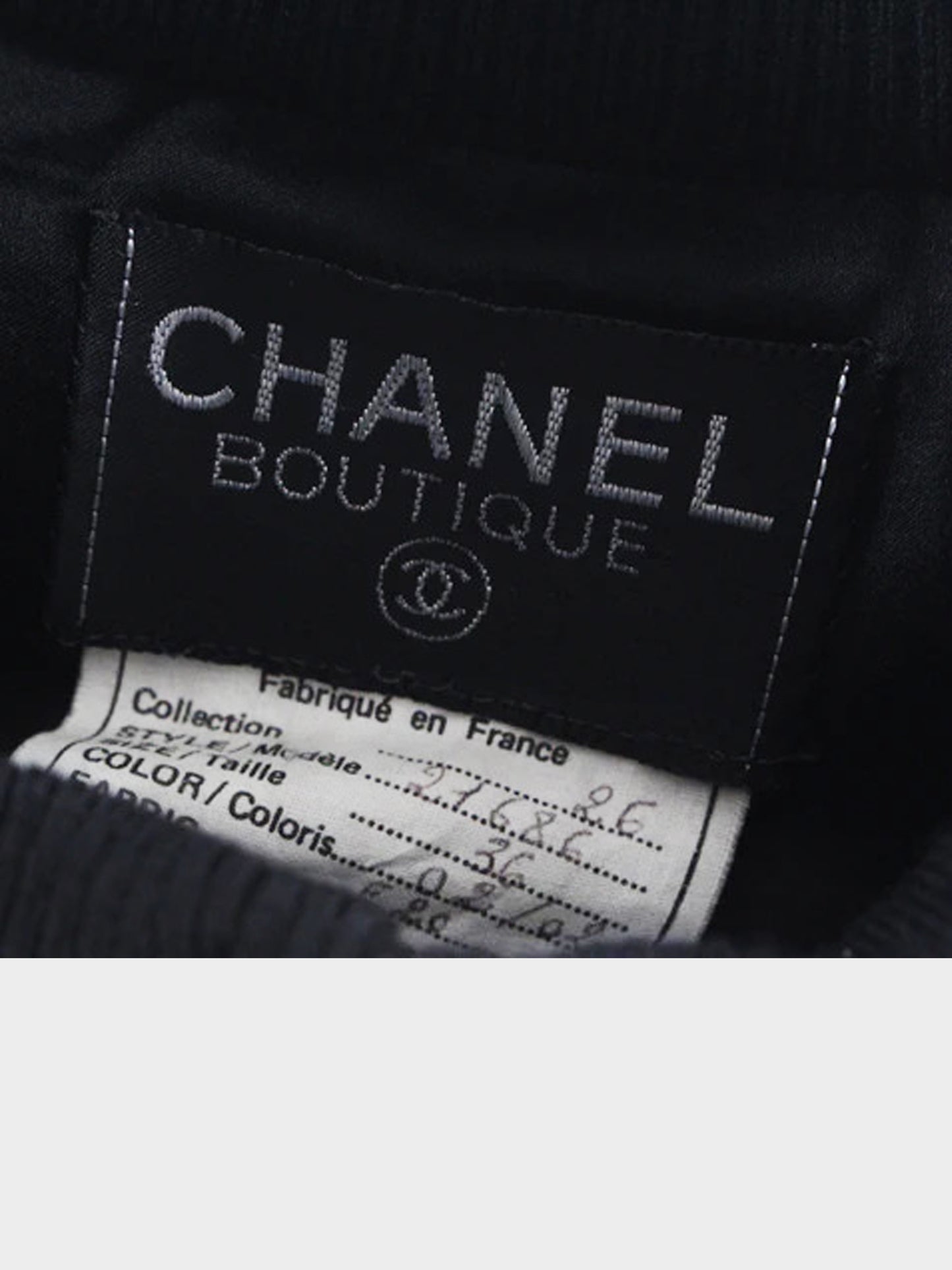 Chanel 1980s Black Quilted Bomber Jacket