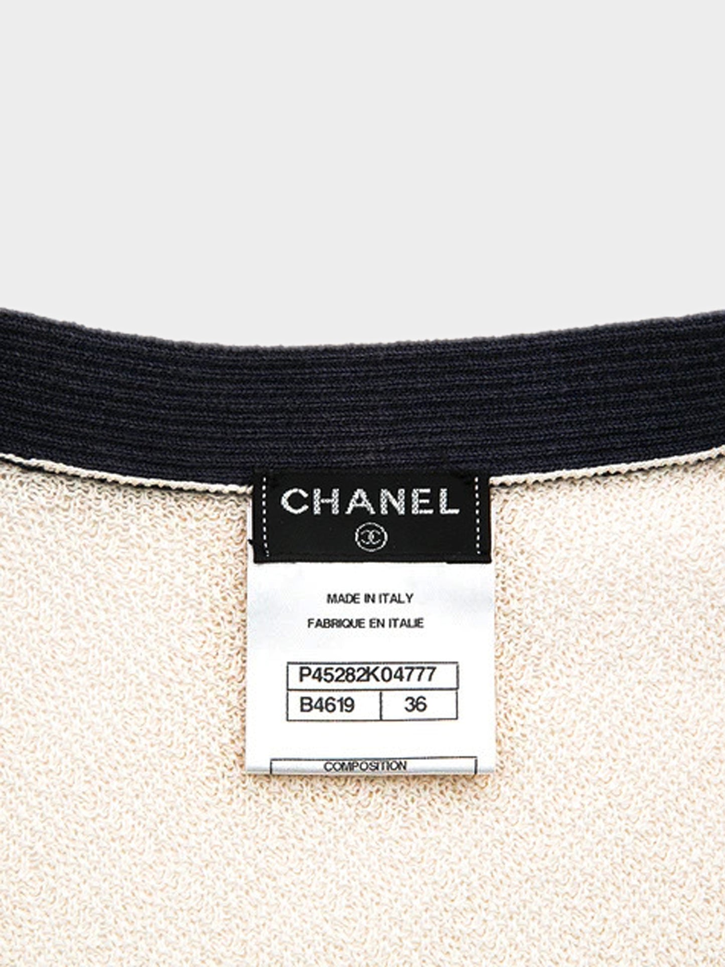 Chanel 1990s Bicolor Knit Cardigan