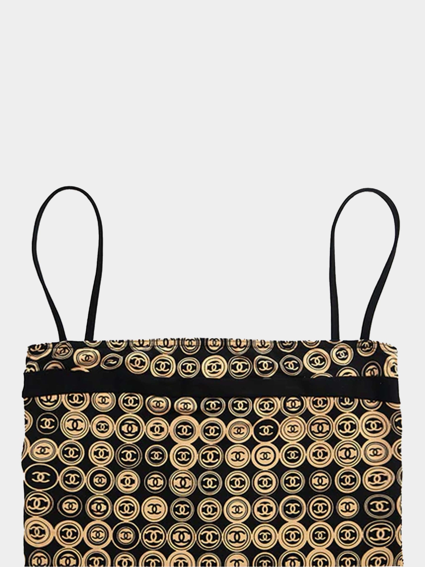 Chanel 2003 AW Coin Gold Pattern Dress