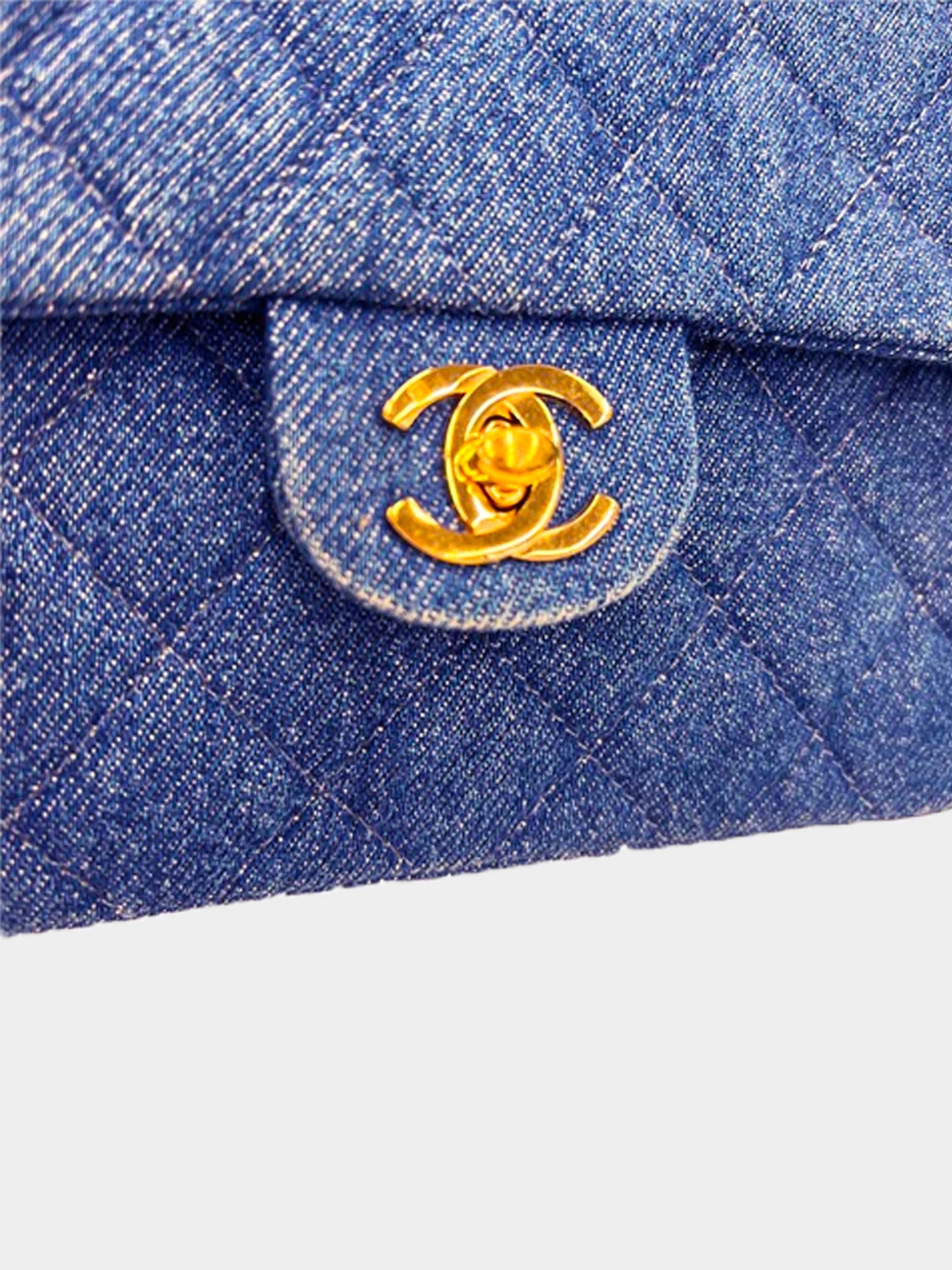 Chanel 1998 Denim Mini Matelasse Shoulder Bag