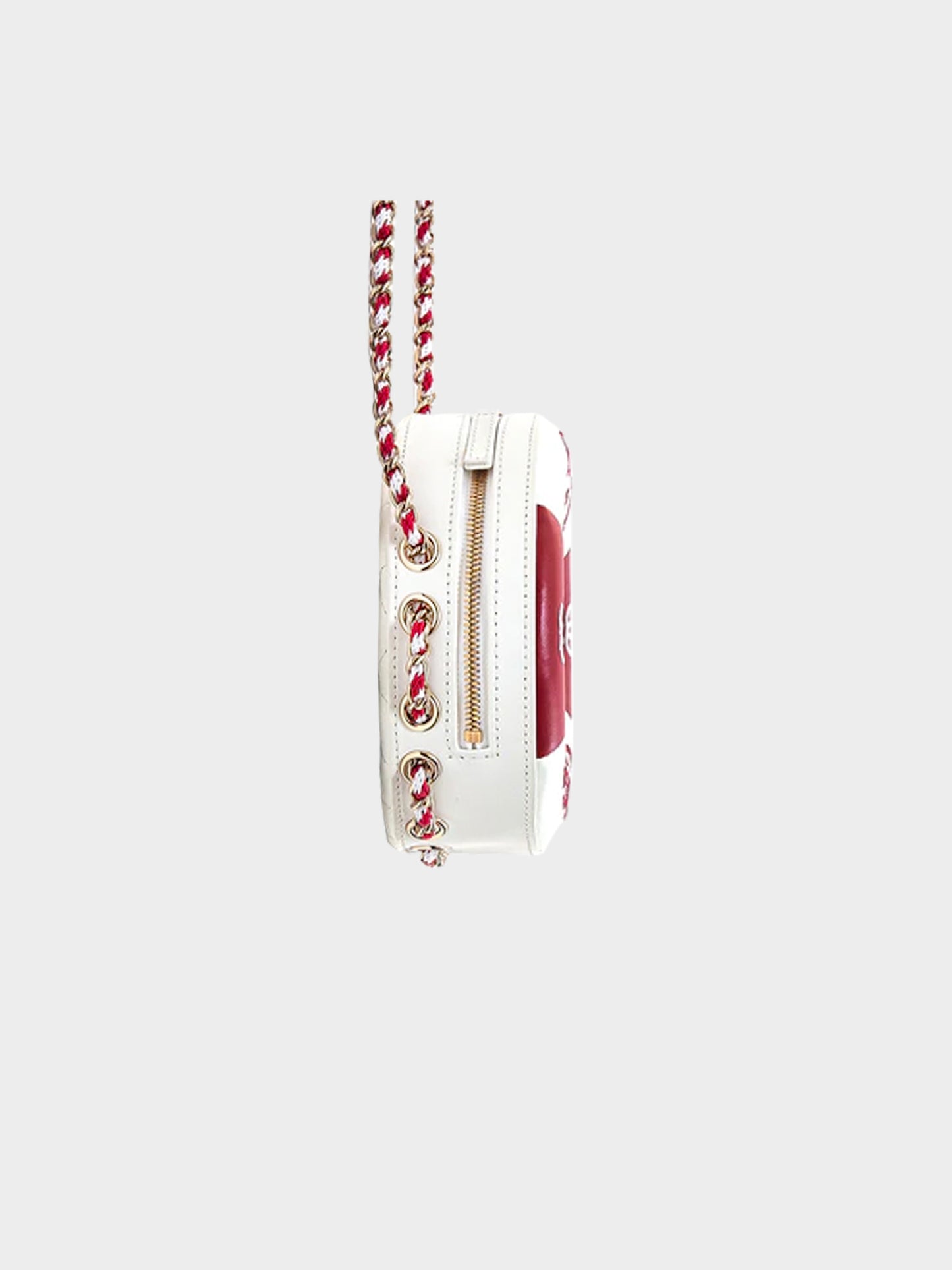 Chanel 2019 Cruise Float White and Red Shoulder Bag