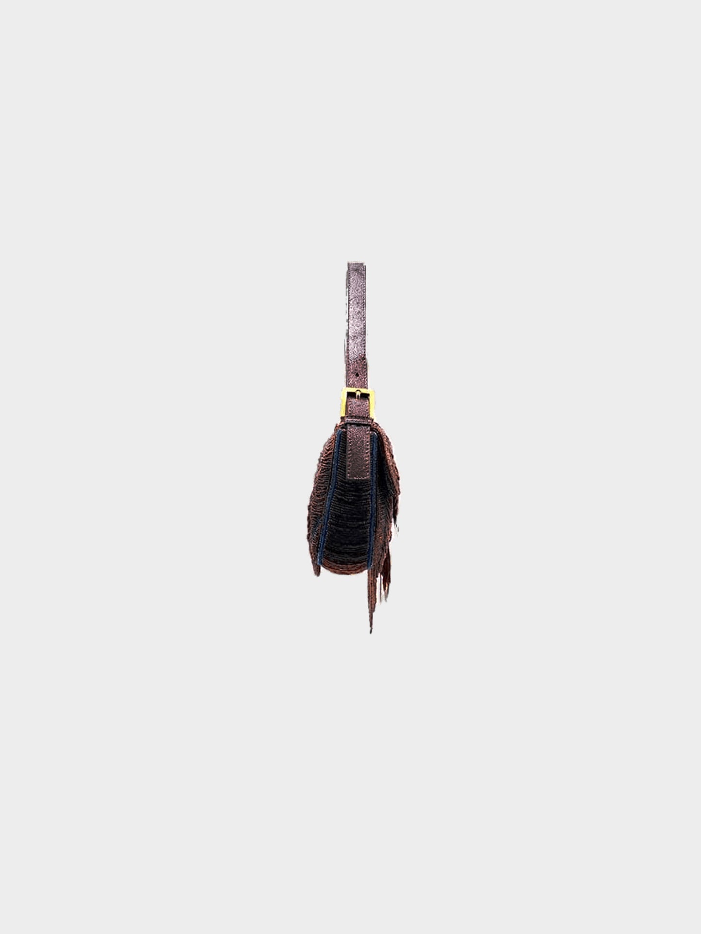Fendi 2006 Rare Metallic Baguette with Draped Beading