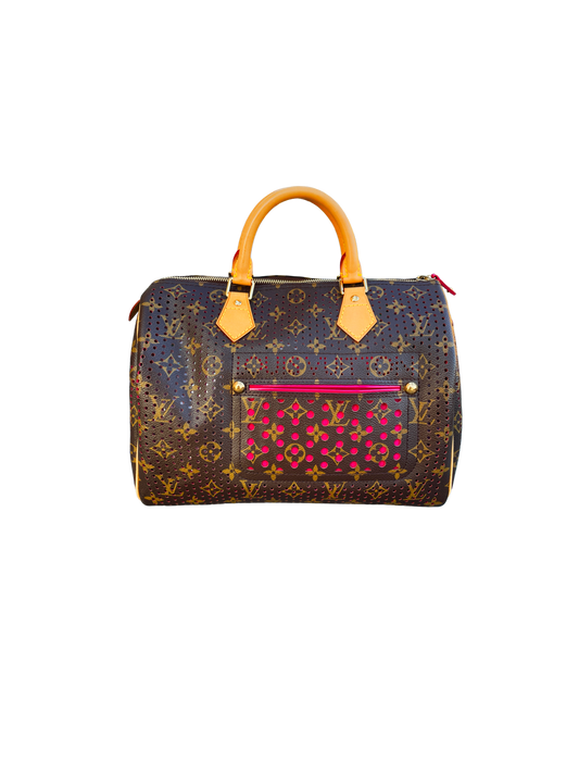 Louis Vuitton 2006 FW Fuschia Perforated Speedy 30
