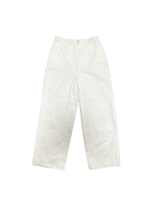 Chanel White 2000s CC Denim Cotton Trousers