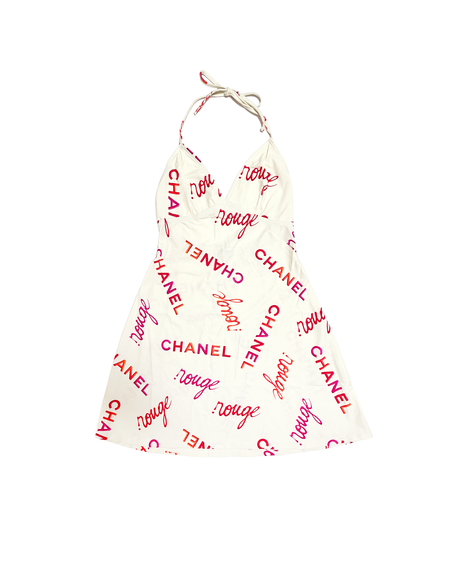 Chanel Rouge 1990s Lycra White Dress