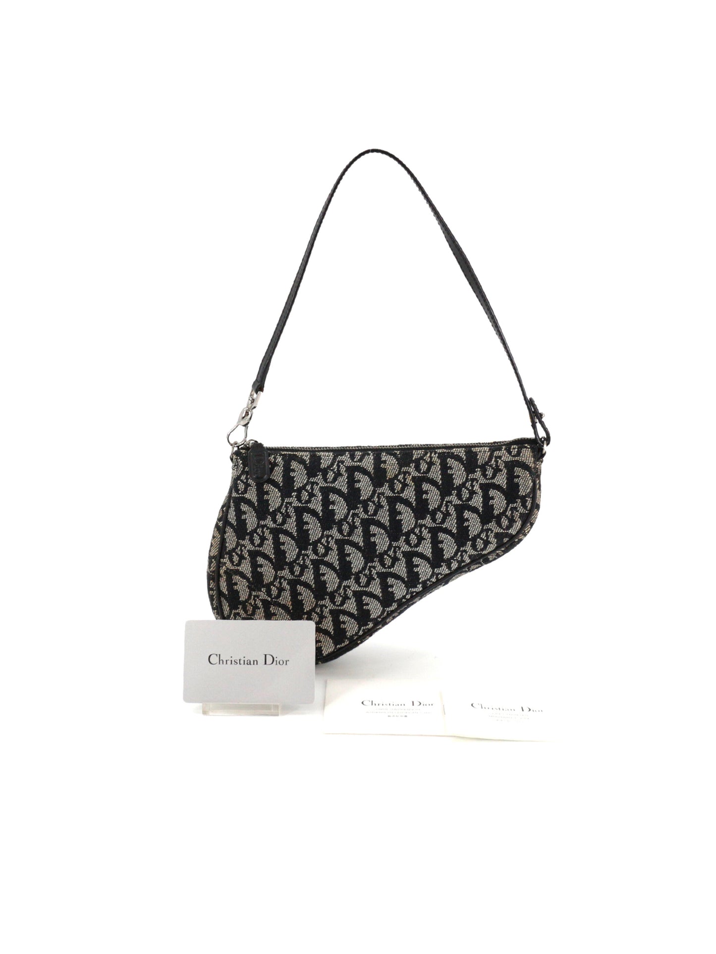 Christian Dior 2000s Dark Navy Monogram Saddle