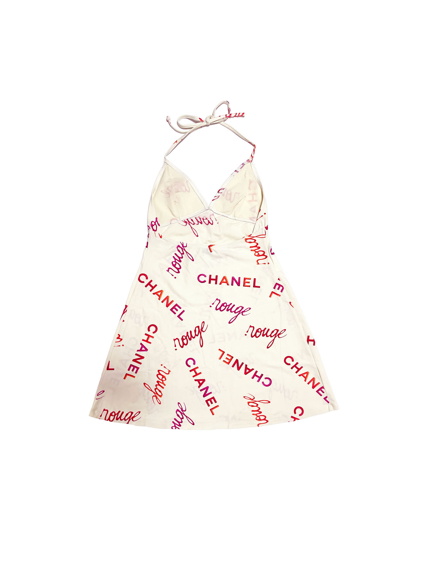 Chanel Rouge 1990s Lycra White Dress
