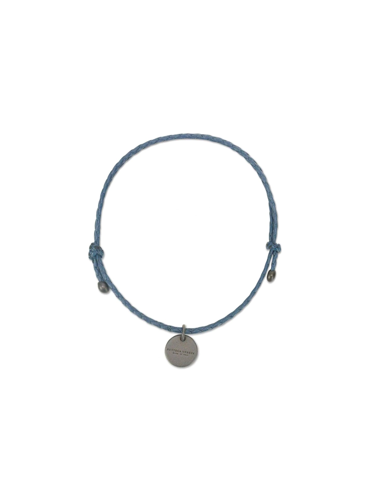 Bottega Veneta 2010s Adjustable Blue Leather Bracelet