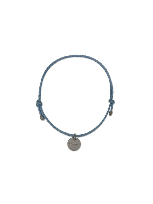 Bottega Veneta 2010s Adjustable Blue Leather Bracelet