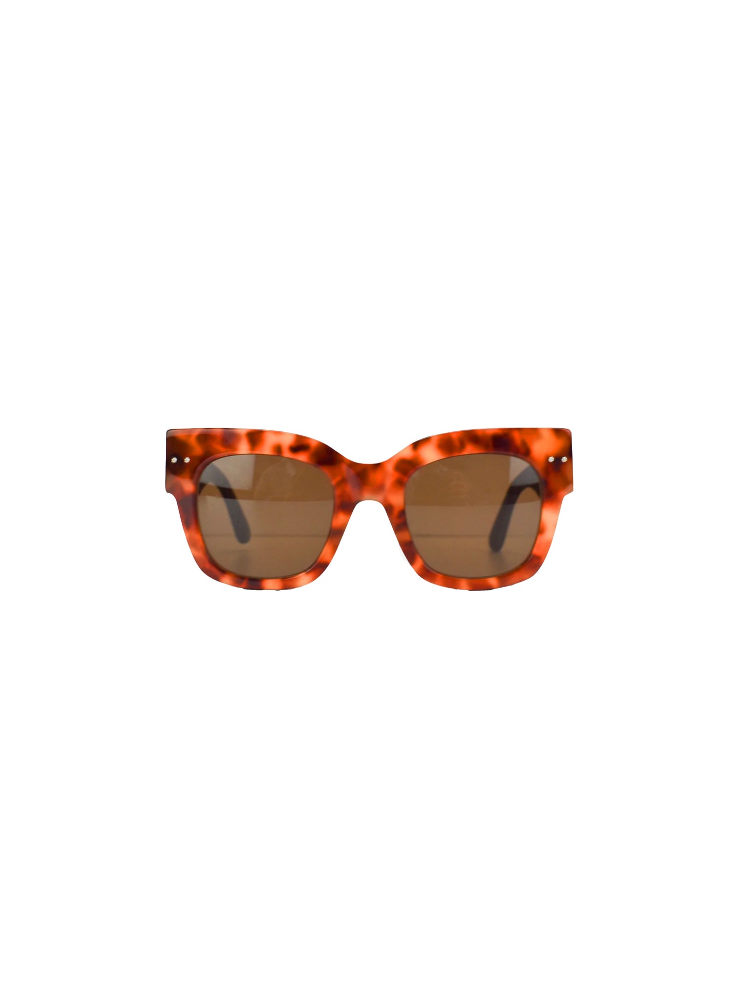 Bottega Veneta 2020s Orange Tortoise Quilted Sunglasses