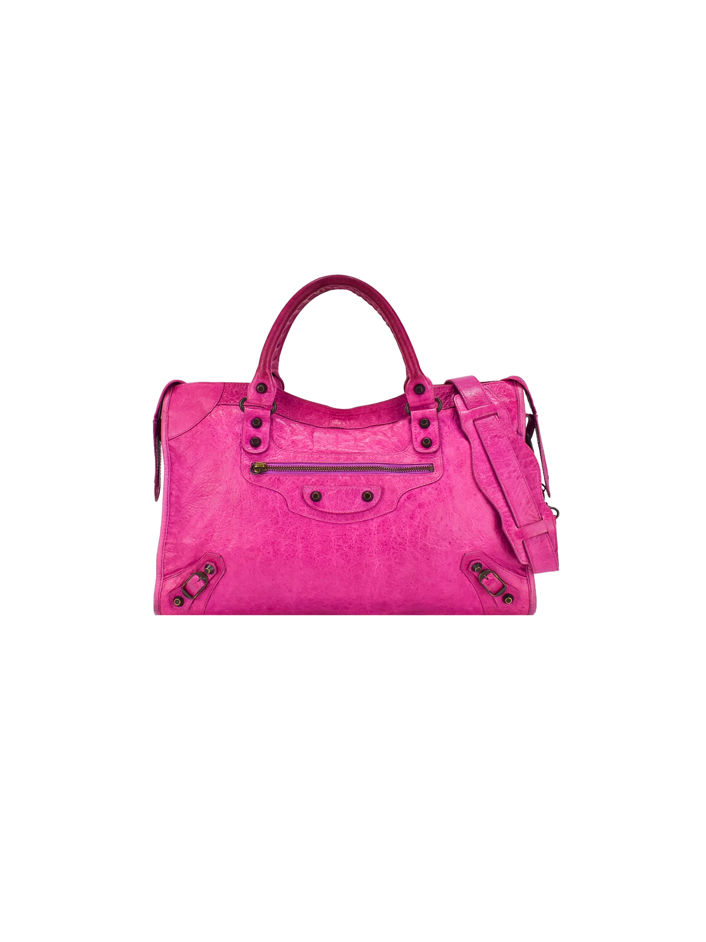 Balenciaga 2010's Fuschia Medium City Bag