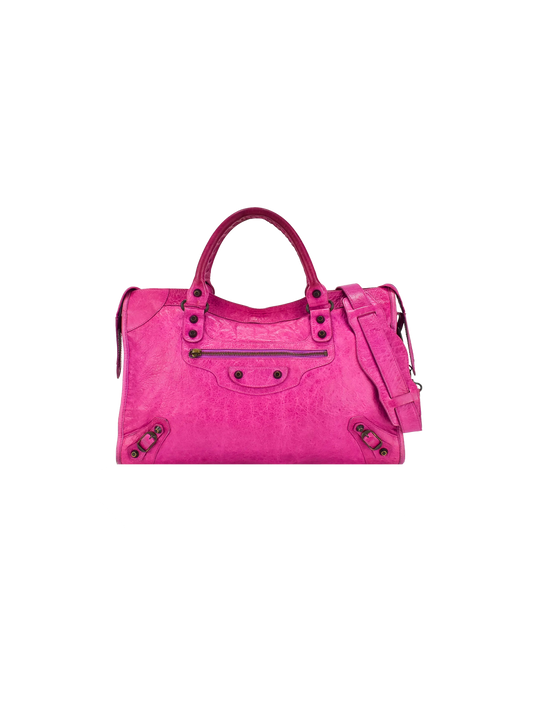 Balenciaga 2010's Fuschia Medium City Bag