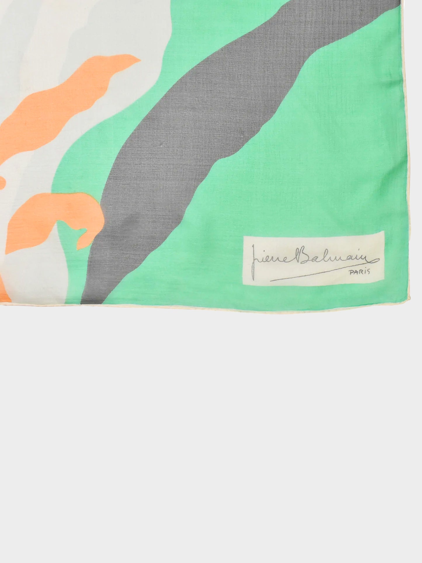 Pierre Balmain 1960s Neon Chiffon Scarf
