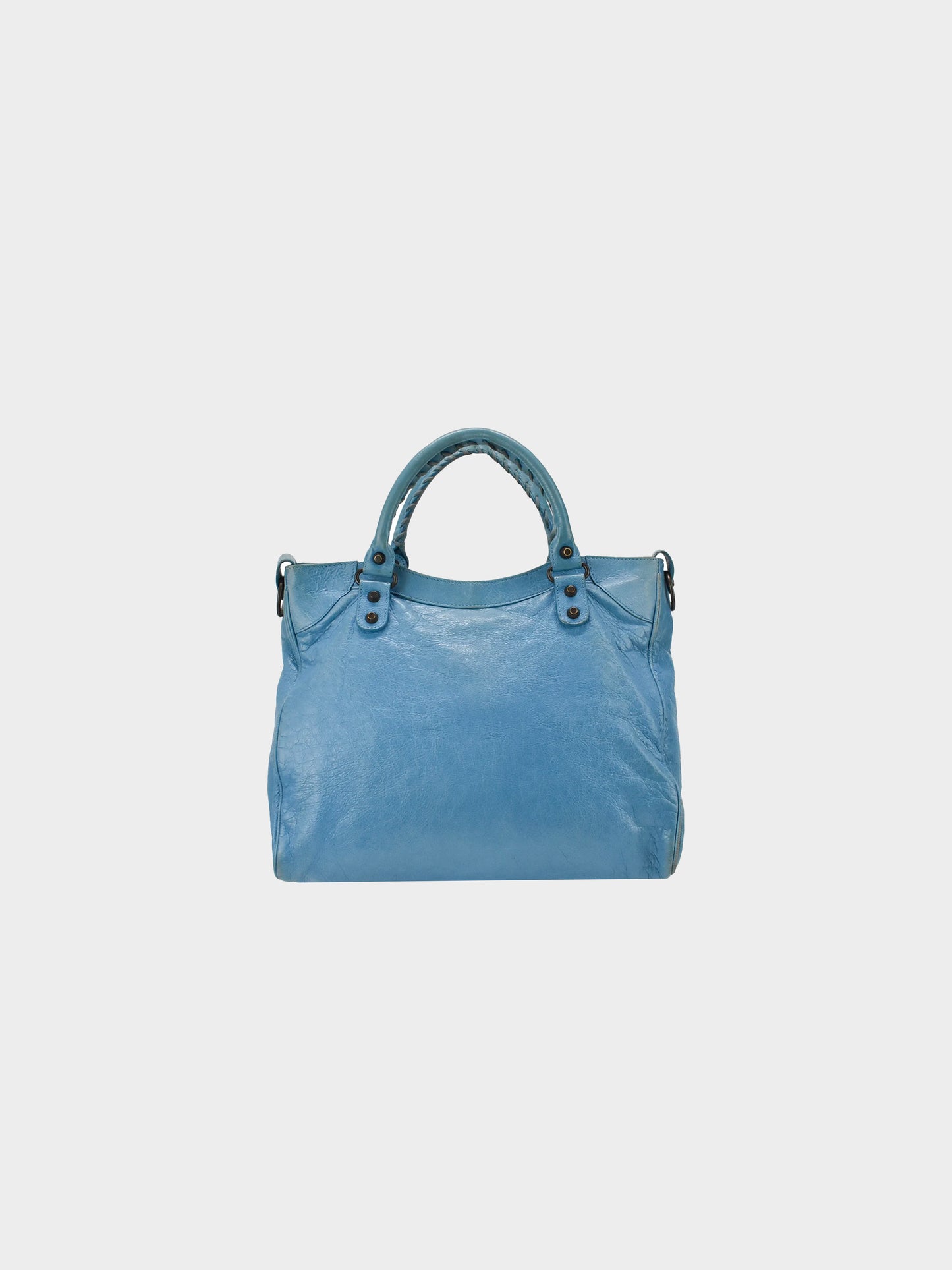 Balenciaga 2010s Blue Velo Moto Bag