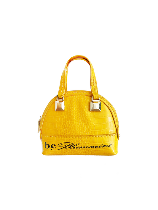 Blumarine 2000s Yellow Faux Leather Handbag