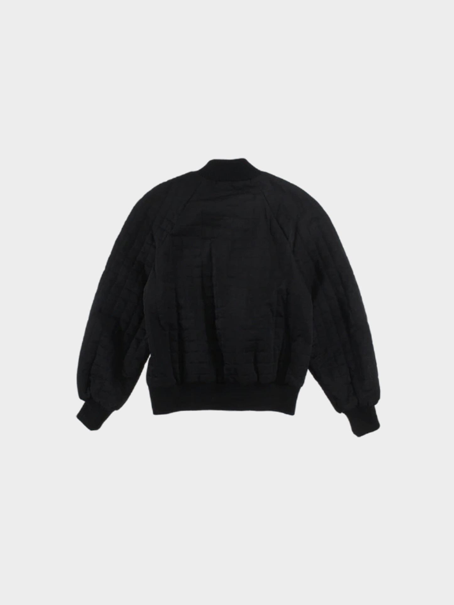 Chanel 1980s Black Quilted Bomber Jacket