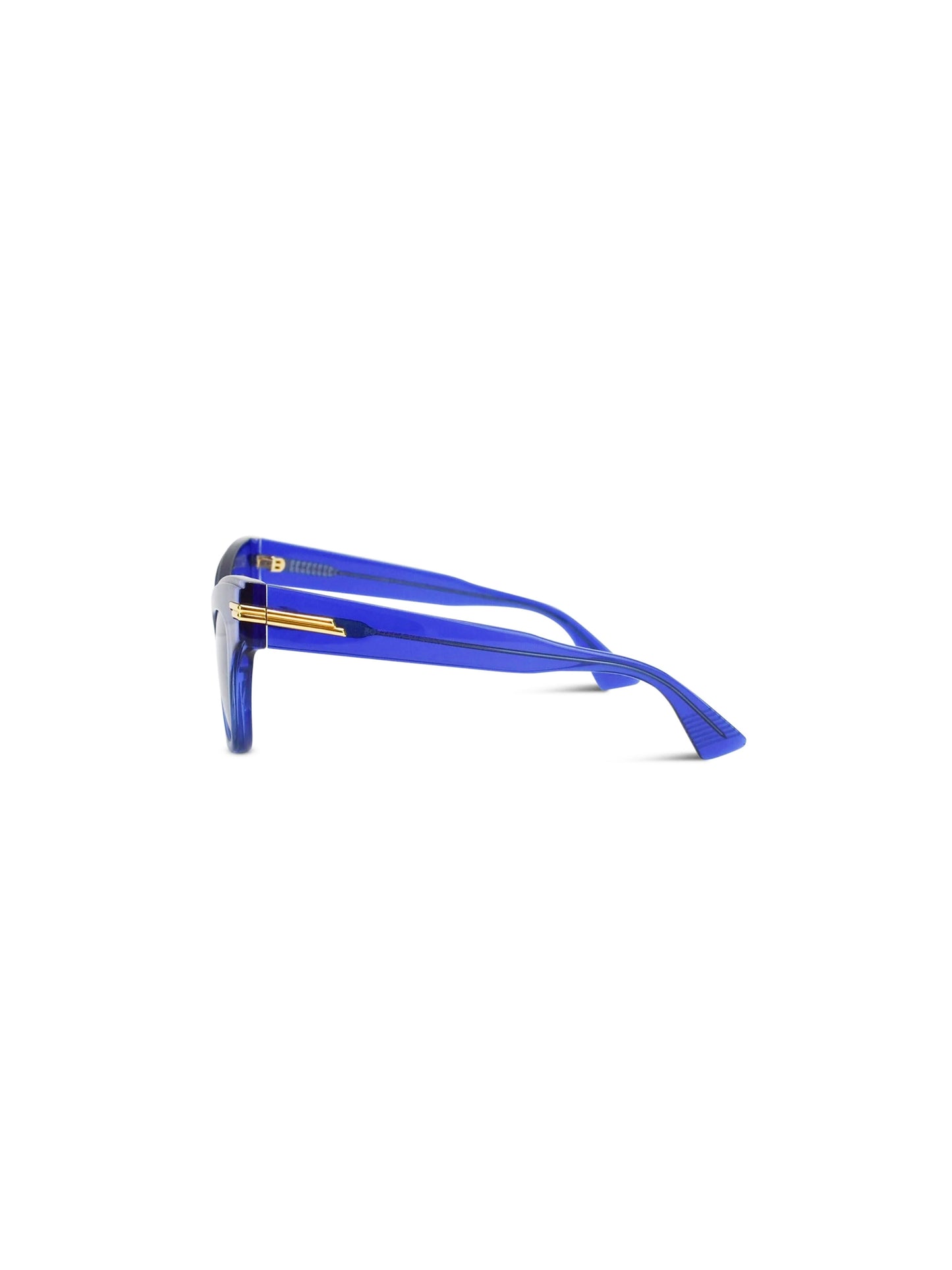 Bottega Veneta Blue and Gold Cat-eye Sunglasses