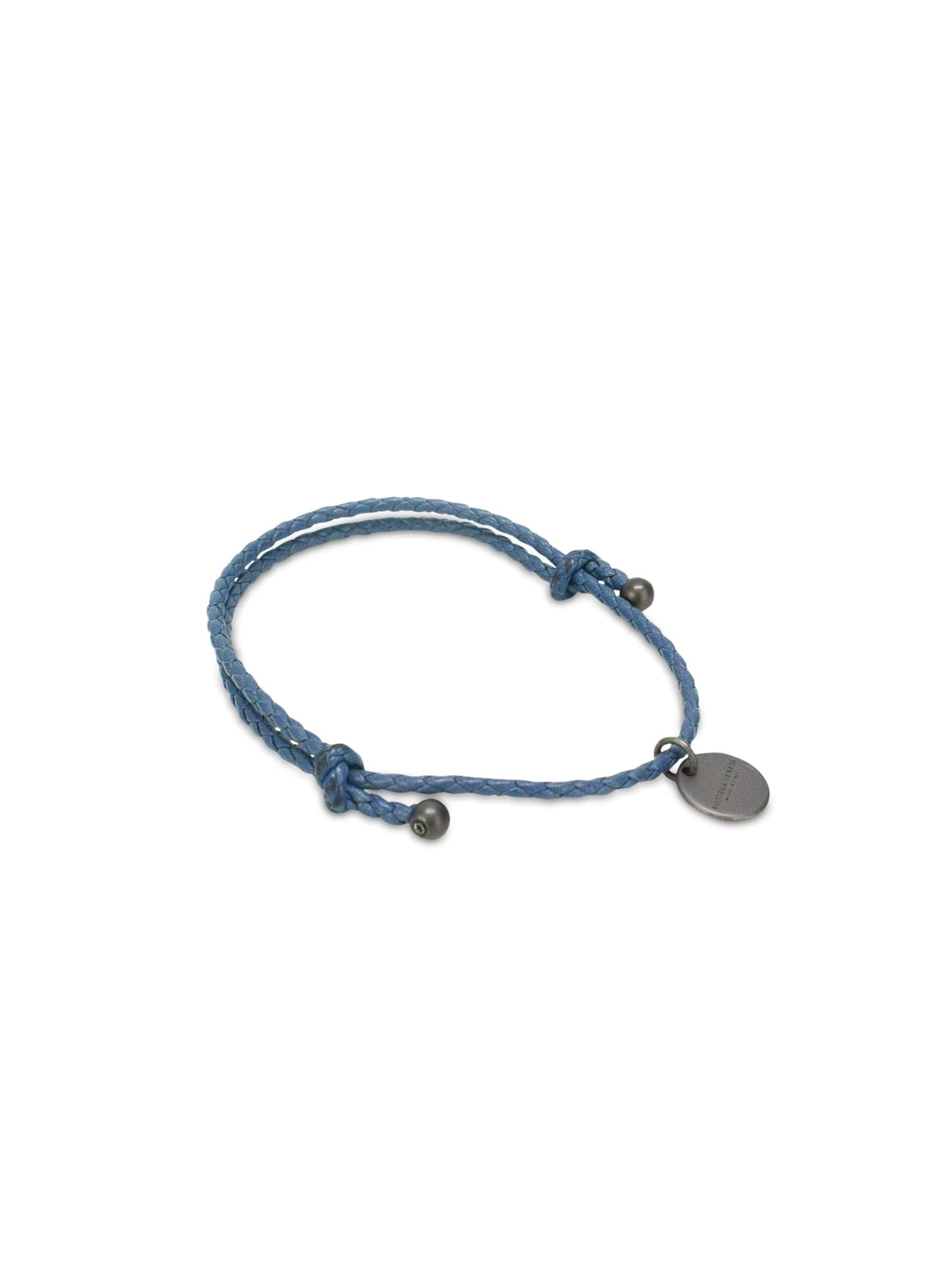 Bottega Veneta 2010s Adjustable Blue Leather Bracelet