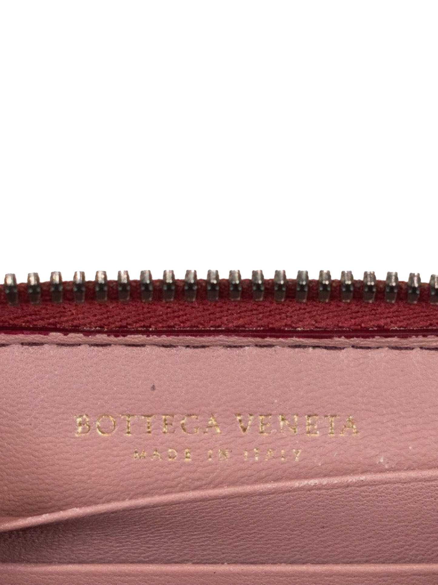 Bottega Veneta Red Woven Leather Wallet