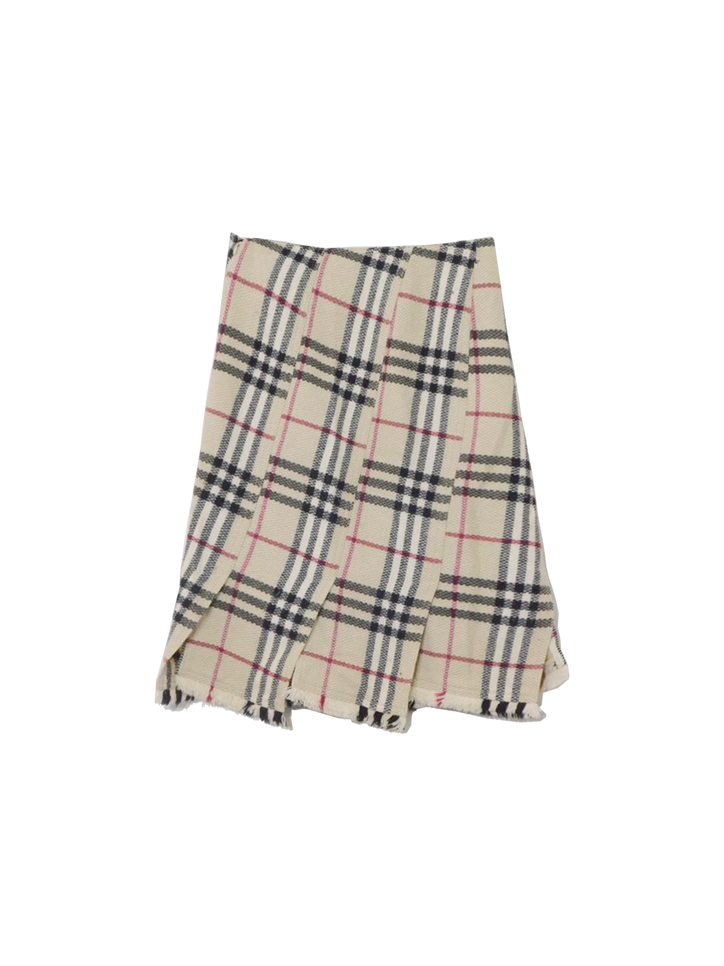 Burberry 2000s Asymmetrical Tartan Skirt