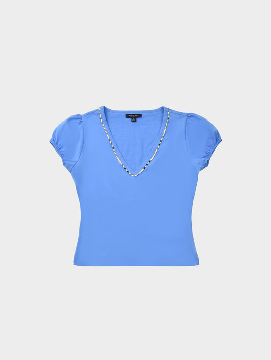Burberry 2000s Blue Novacheck Top