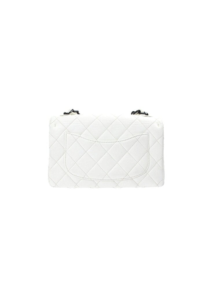 Chanel 2000s Rare Black and White Acrylic Chain Flap