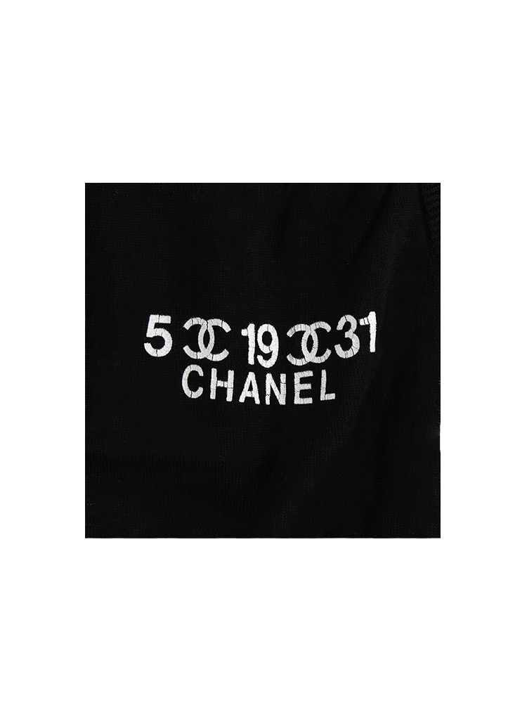 Chanel 5-19-31 2000s Rare Black Knit Tank