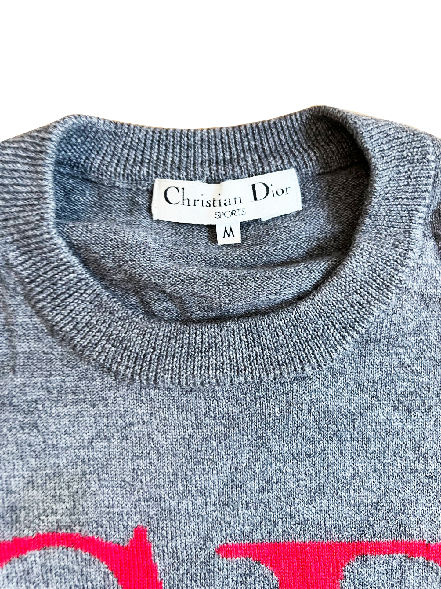 Christian Dior 1980s CD Sports Grey Sweater