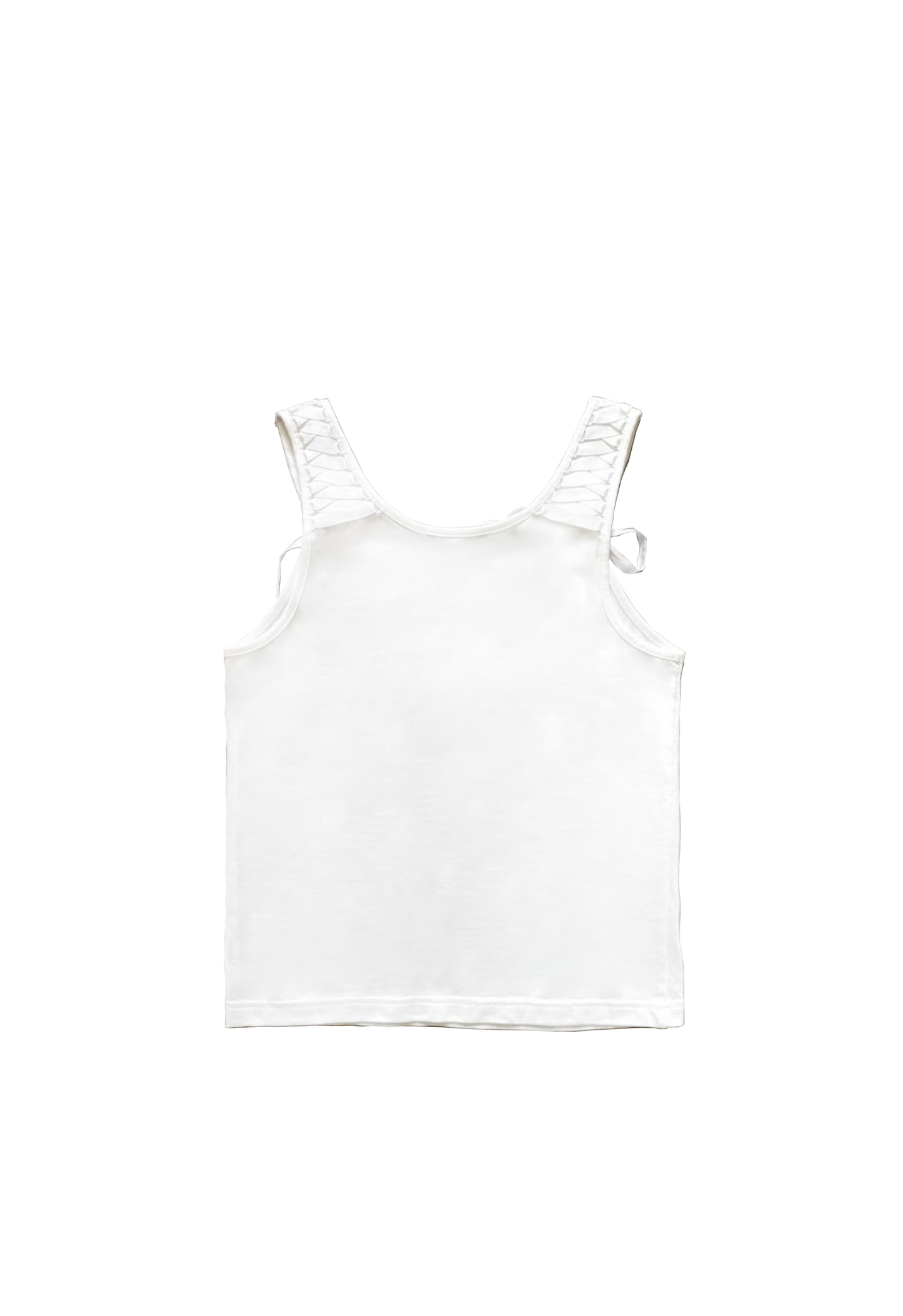 Christian Dior 2000s White Bondage Ballet Tank Top
