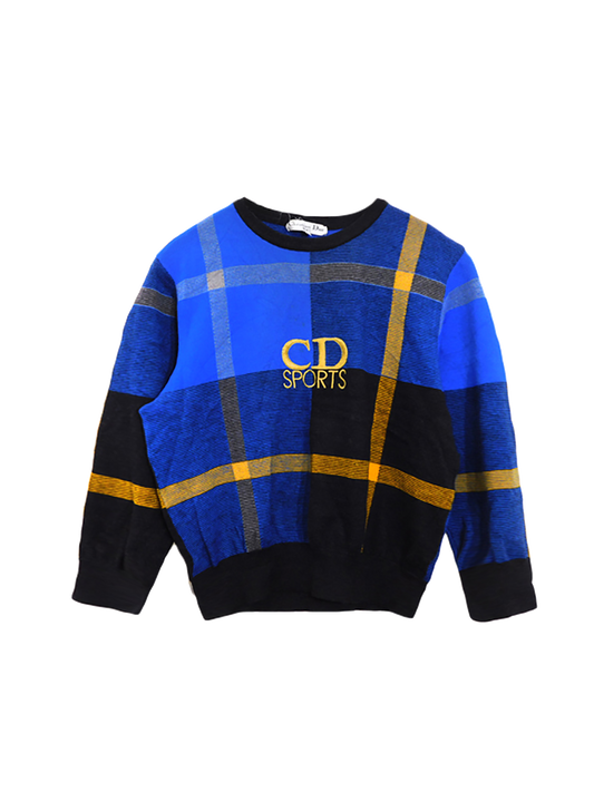 Christian Dior 2000s Sports Plaid Crewneck